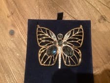 Image of Genuine New Swarovski Butterfly Pendant Necklace 5098546 Rose Gold Plated