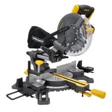 Image of TOUGH MASTER Mitre Saw 210mm Corded Electric 0-45 Bevel Cut, Laser, Clamp, Blade