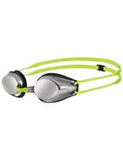 Image of ARENA Unisex Kids Racing Goggles Mirrored Lenses, Silver/Black/Fluo Yellow