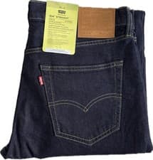 Image of Levi's Men's 514 Regular Straight W34 L32 Throughout Stretch Dark Blue Jeans