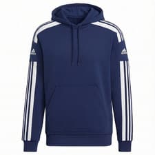 Image of adidas Mens Hoodie Size Medium Navy Blue Squadra 21 Primegreen Fleece 3 Stripes