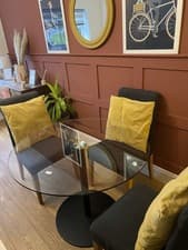 Image of 1000mm Diameter Glass Dining Table