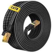 Image of Ethernet Cable RJ45 Cat 8 40GBPS Network Gold Super Fast LAN Lead SSTP Patch LOT