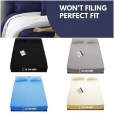 Image of Thermal Flannelette Soft Brushed 100% Cotton Fitted Sheet 32cm Extra Deep