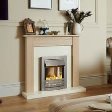 Image of Adam Southwold Oak Cream Surround Fireplace Stove Fire Heater Heating Suite