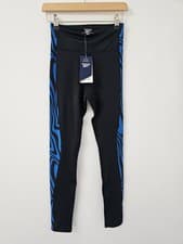 Image of Reebok Leggings Womens XS Black Modern Safari 7/8 Cropped Gym Running