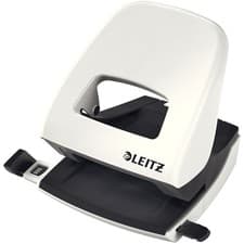 Image of Leitz Hole Punch WOW Metal 2-Hole 30-Sheet Capacity White