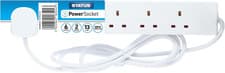 Image of STATUS 6 Socket Extension Lead, 2M Multi-Plug Power Strip for Home, Office or Ga