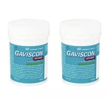 Image of 2x Gaviscon Advance Mint Chewable Tablets 60 Pack (120 Tablets)