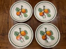 Image of PORTMEIRION BOTANIC GARDEN HARMONY PLATES SET X 4 APRICOT 8.5” LUNCHEON SALAD