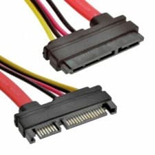Image of 50cm Male to Female 7+15 Pin Serial ATA SATA Data power extension Cable 22Pin