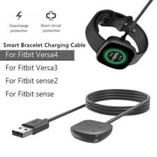 Image of USB Charging Cable Dock For Fitbit Versa 3 4 Sense 2 Watch Wireless Charger 30cm