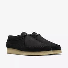 Image of BNIB Clarks Originals Ladies Shoes WEAVER Tie Black Suede UK 5 D/38