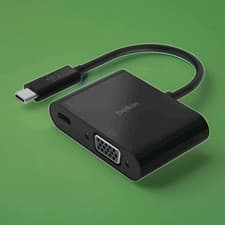 Image of Belkin USB-C to VGA Adapter Charge Supports HD 1080p Video Resolution New Boxed