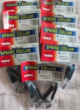 Image of York Fitness Standard 1"Spring Collar Barbell Clamps X 9 Packs