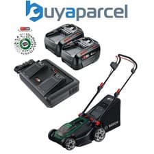 Image of Bosch Rotak 18V2-43 Twin 18v 36v Cordless Lawnmower Mower 32cm 2 x 4.0ah Battery
