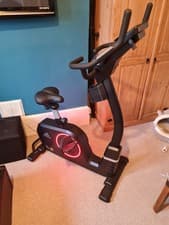Image of adidas Upright Exercise Bike C-21 Bluetooth Stationary Cardio Workout Machine