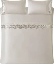 Image of Amanda Holden Lucille King Size Blush Duvet Cover and 2 Pillowcases Set New