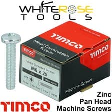 Image of TIMCO Machine Screws Pan Head Zinc Pozi Head 100 Screws Box M4 M5 M6
