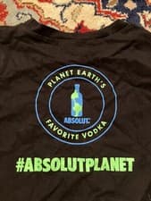 Image of Absolut Vodka Promo Women’s T-Shirt BRAND NEW Lg Med Planet Earth's Favorite K
