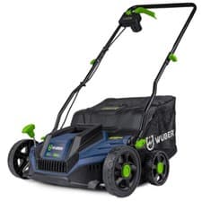 Image of Electric Lawn Scarifier & Aerator WUBER 1300W 40L Bag + 2 Rollers GERMAN QUALITY