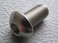 Image of 1/2" UNF X 1" HEXAGON ALLEN SOCKET BUTTON HEAD SCREWS A2 STAINLESS x 1 pk