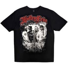 Image of Officially licensed Motley Crue Greatest Hits Band Shot Mens Black T Shirt