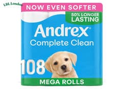 Image of Andrex Toilet Rolls 36, 72 or 108 Classic Clean 2 Ply FREE NEXT DAY DELIVERY