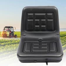 Image of Universal Waterproof Seat Tractor Dumper Forklift Mower Digger Adjustable Black