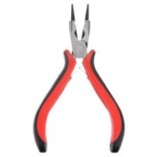 Image of Mini Round Nose Pliers 4.5" Tapered Jaw Precision Fine Plier with Plastic Handle