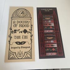Image of a dowry of blood book tabs Fairyloot