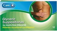 Image of Care Glycerin Suppositories for Adults 4g x 12, Pack of 1 - (Glycerol)