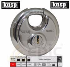 Image of KASP 70mm HIGH Security Stainless Steel Disc Padlock Hardened Gate/Door K16070D