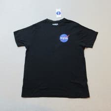 Image of NASA Core Logo T-Shirt Mens XL Black Short Sleeve Casual Space Tee NWT