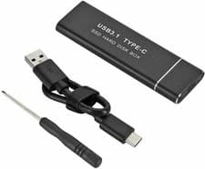 Image of Multibao M.2 NGFF SSD to USB 3.0 Type-C 3.1 Enclosure Case Adapter w/ Cable