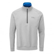 Image of Oscar Jacobson Trent Tour 1/2 Zip Sweaters - Light Grey-S