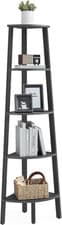 Image of Corner Shelf Unit, 5-Tier Corner Shelf, Ladder Shelf for Living Room, Bookshelf