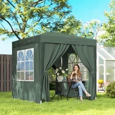 Image of 2m x 2m Garden Heavy Duty Pop Up Gazebo Marquee Party Tent Canopy