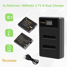 Image of 2x NB-6LH NB-6L Battery for Canon PowerShot SX530 HS SX710 SX540 D20 D30+Charger