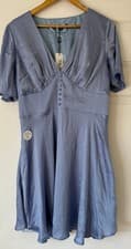 Image of Chi Chi London Dress Harila Blue Size UK 16 NEW
