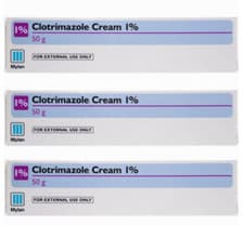 Image of 3 x 50g - Clotrimazole Cream 1% - Fungal Skin Treatment - Brand May Vary