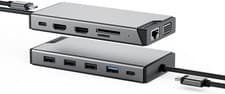 Image of ALOGIC Triple Display USB-C 12-in-1 Mini Docking Station, 2x HDMI, 1x VGA, 100W