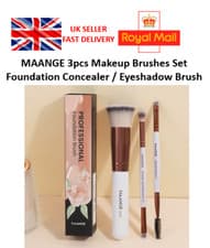 Image of MAANGE 3pcs Foundation Consealer Eye Shadow Makeup Brush Set