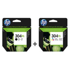 Image of HP 304 / HP 304XL Black / Color Ink Cartridge For DeskJet 3720, 3750, ENVY 5010