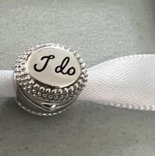 Image of Chamilia NEW Sterling 925 I Do Ring Box (lid opens to crystal) Charm Bead & Bag
