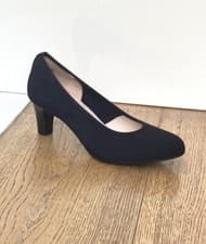 Image of *REDUCED!* Peter Kaiser NANCY Smart Women's Court Shoe in Black Stretch+Leather