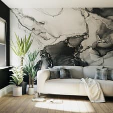 Image of Superfresco Easy Agate Marble Mono Print To Order Fixed Size Mural | Wallpaper