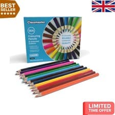 Image of Classmaster 144PK Pre-Sharpened Colouring Pencils - Vibrant, Durable & Versatile