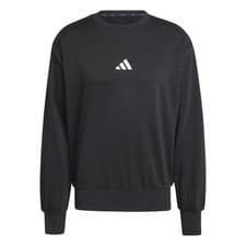 Image of adidas Men's ESSENTIALS FEELCOZY FLEECE SWEATSHIRT, M, Black/White