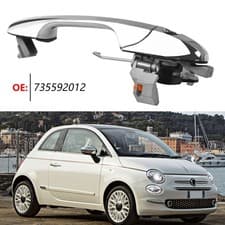 Image of UK FOR FIAT 500 2007-2018 DRIVER RIGHT SIDE CHROME OUTER DOOR HANDLE O/S RH RHD